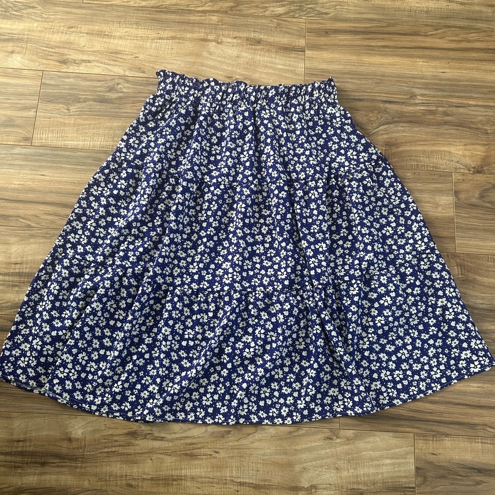 Floral Blue Skirt